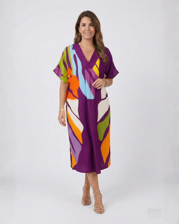 Rosaline – Farbiges Casual-Kleid